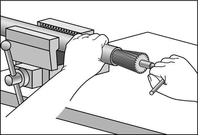 Figure 3-11: You can use a file or sandpaper to remove burrs, but a pipe reamer is helpful if you have several joints to repair.